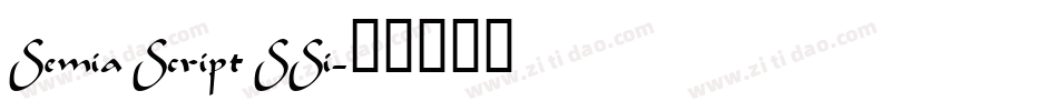Semia Script SSi字体转换